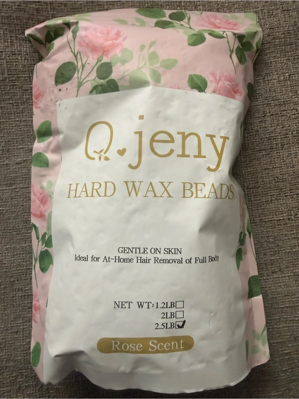 NEW Q.jeny Hard Wax Beads 2.5 lb Rose Formula Sensitive Skin Hair Removal